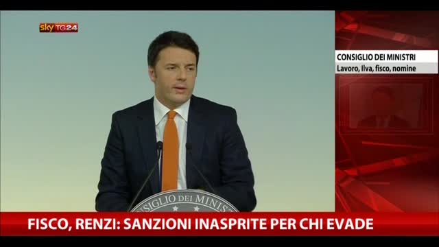 Fisco, Renzi: sanzioni inasprite per chi evade