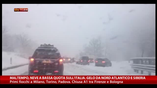 Maltempo, neve a bassa quota sull'Italia