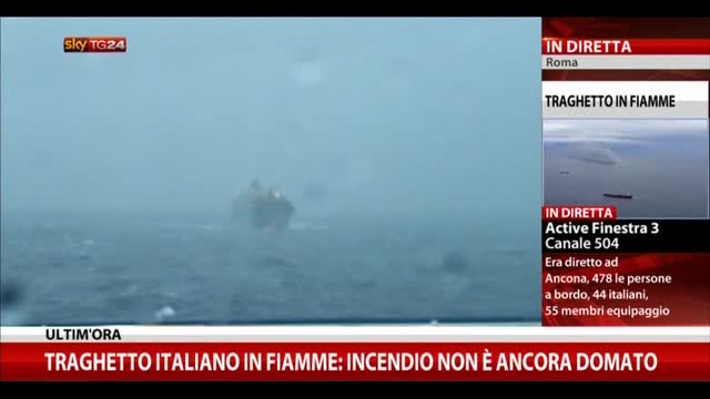 Traghetto italiano in fiamme: 1 morto e 2 feriti