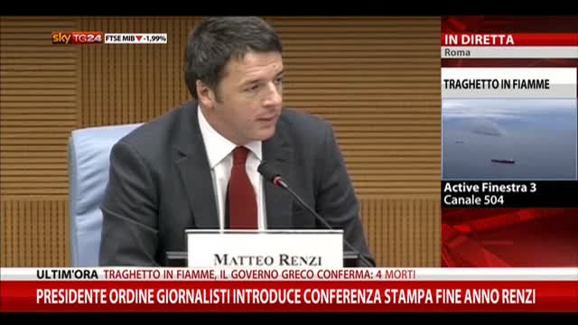 Norman Atlantic, Renzi: 60 persone a brodo ancora da salvare