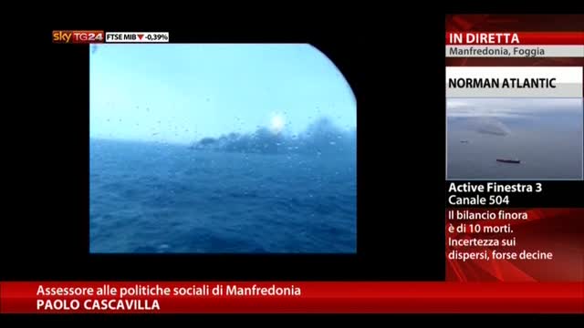 Norman Atlantic, assessore di Manfredonia: meteo proibitivo