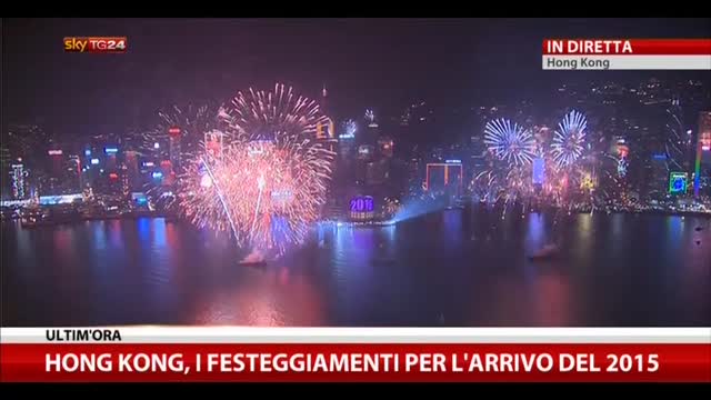 Hong Kong, i festeggiamenti per l'arrivo del 2015