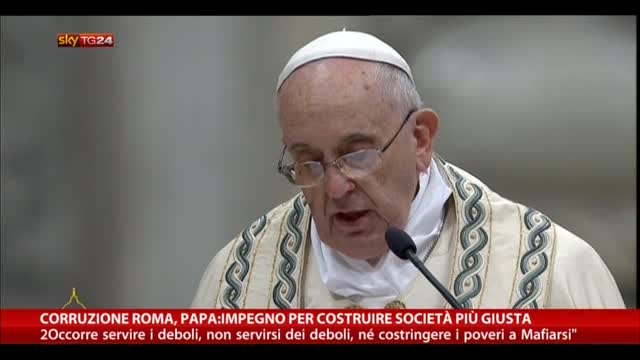 Corruzione Roma, Papa: impegno per costruire società giusta