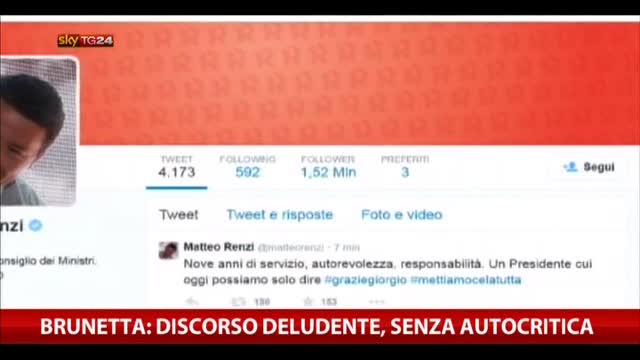 Zanda: Napolitano ha fornito servizio al Paese