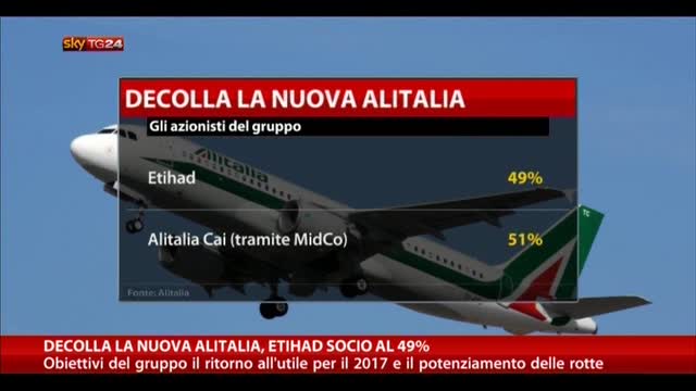 Decolla la nuova Alitalia, Etihad socio al 49%
