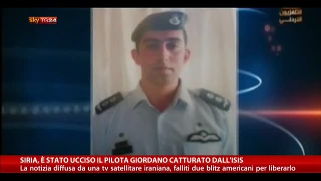 Siria, è stato ucciso il pilota giordano catturato dall'ISIS