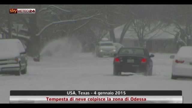 Usa, tempesta di neve colpisce la zona di Odessa