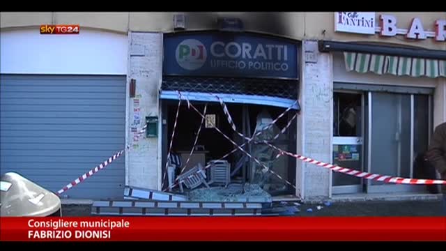 Roma, esplosione nella sede del PD di Mirko Coratti