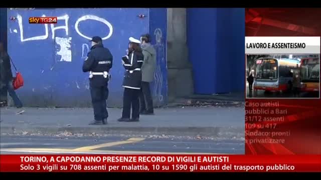 Torino, a Capodanno presenze record di vigili e autisti