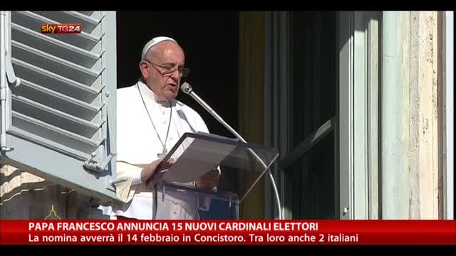 Papa Francesco annuncia 15 nuovi Cardinali elettori