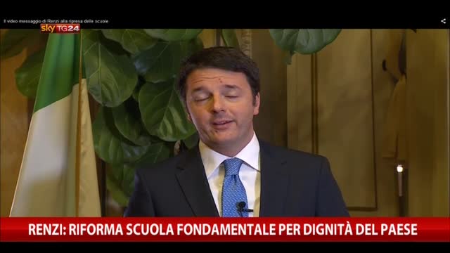 Renzi: riforma scuola fondamentale per dignità del Paese