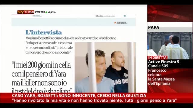 Caso Yara, Bossetti: "Sono innocente, credo nella giustizia"