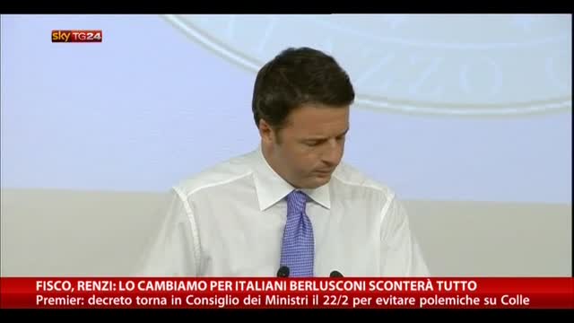 Fisco, Renzi: lo cambiamo per italiani