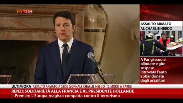 Renzi: solidarietà alla Francia e al Presidente Hollande