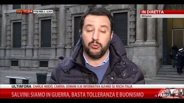 Salvini: siamo in guerra, basta tolleranza e buonismo