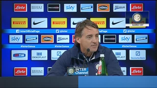 Gaffe di Mancini: "Suarez piace a tutti ma gioca nel Barça"