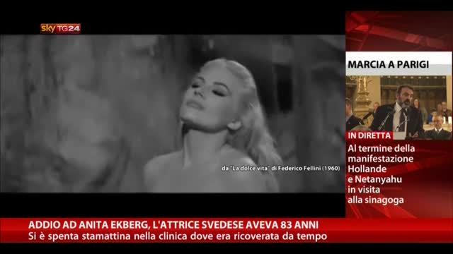 Addio ad Anita Ekberg, l'attrice svedese aveva 83 anni