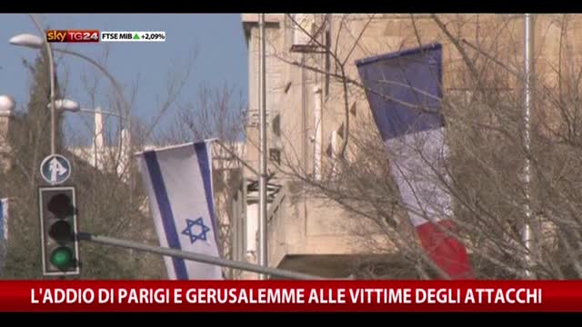 Addio di Parigi e Gerusalemme alle vittime degli attacchi