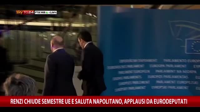 Renzi chiude semestre Ue e saluta Napolitano