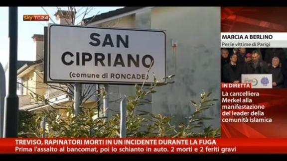 Treviso, rapinatori morti in incidente durante fuga