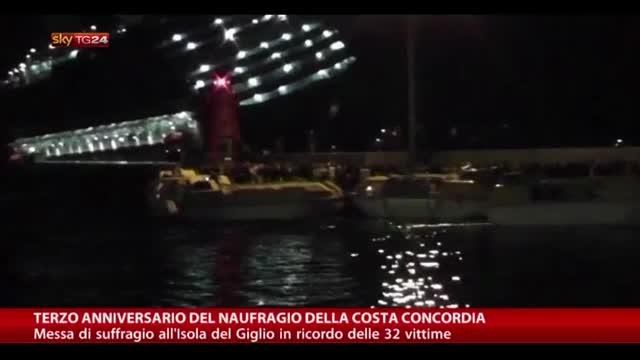 Terzo anniversario del naufragio della Costa Concordia