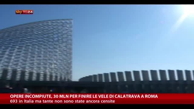 Opere incompiute, 30 mln per finire le vele di Calatrava