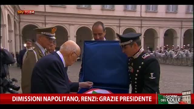 Dimissioni Napolitano, Renzi: grazie presidente