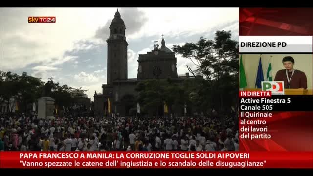 Papa Francesco a Manila: corruzione toglie soldi ai poveri