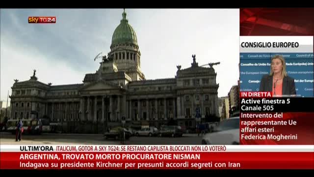 Argentina, trovato morto procuratore Nisman