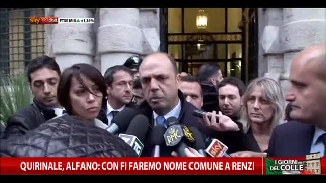 Quirinale, Alfano: con FI faremo nome comune a Renzi
