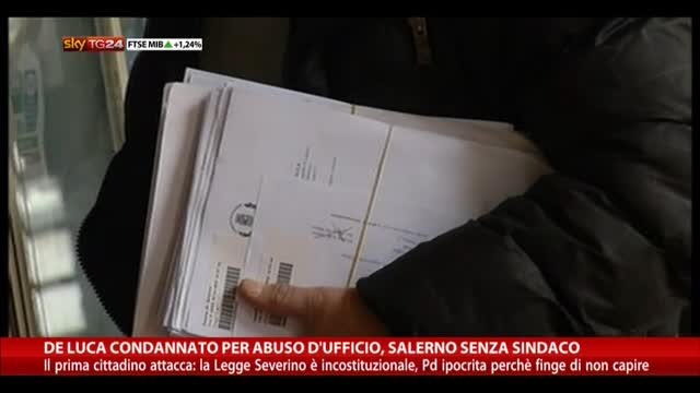 Condanna De Luca per abuso d'ufficio, Salerno senza sindaco