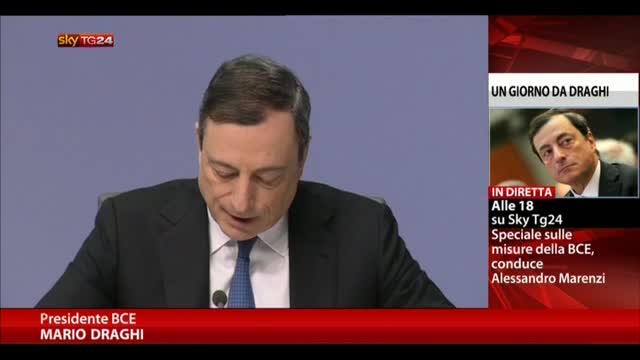 Draghi: acquisto titoli di Stato per 60 mld mese