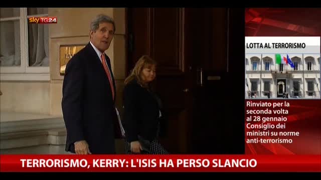 Terrorismo, Kerry: l'Isis ha perso slancio
