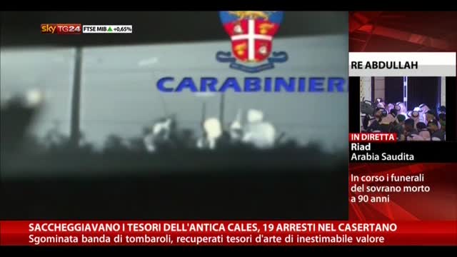 Saccheggiavano tesori antica Cales, 19 arresti nel Casertano