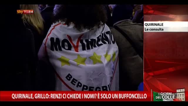 Quirinale, Grillo: Renzi ci chiede nomi? Solo un buffoncello