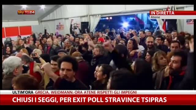 Exit poll: Tsipras 35,5-39,5%. Syriza: manterremo promesse
