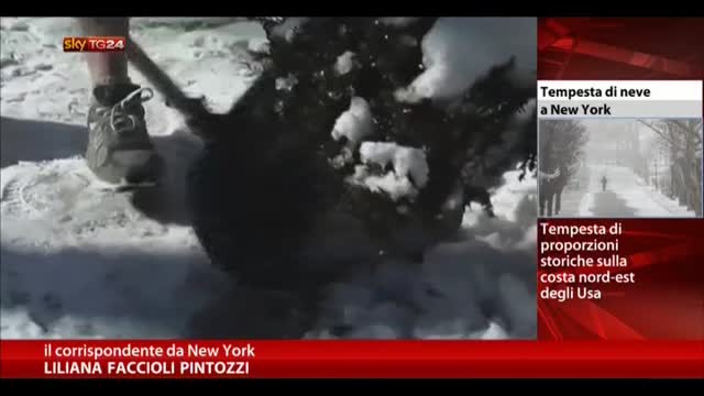 Storica tempesta di neve a New York