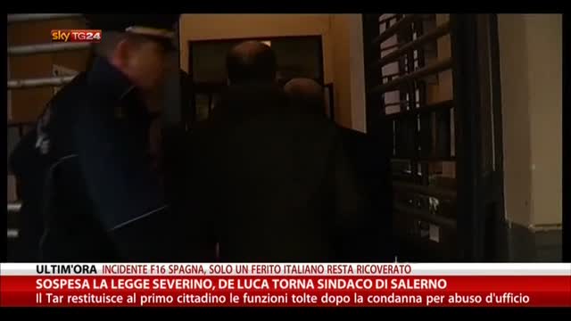 Sospesa la legge Severino, De Luca torna sindaco di Salerno