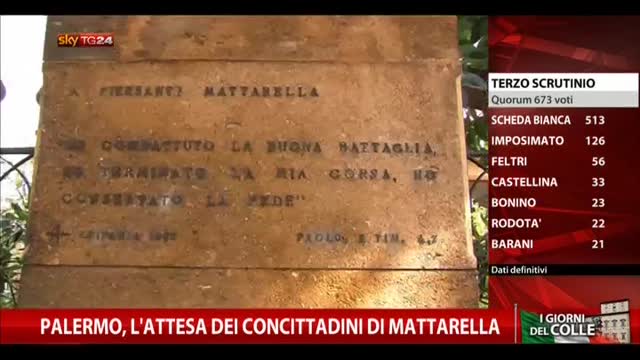 Palermo, l'attesa dei concittadini di Mattarella