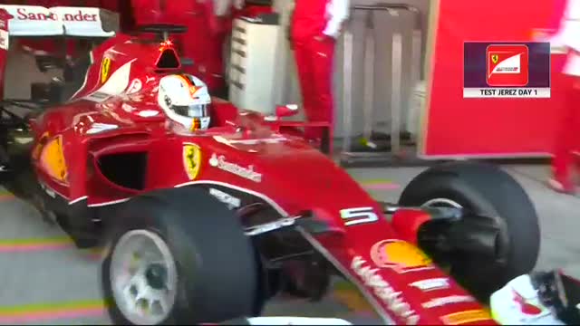 F1, a Jerez primi test per Vettel al volante della Ferrari