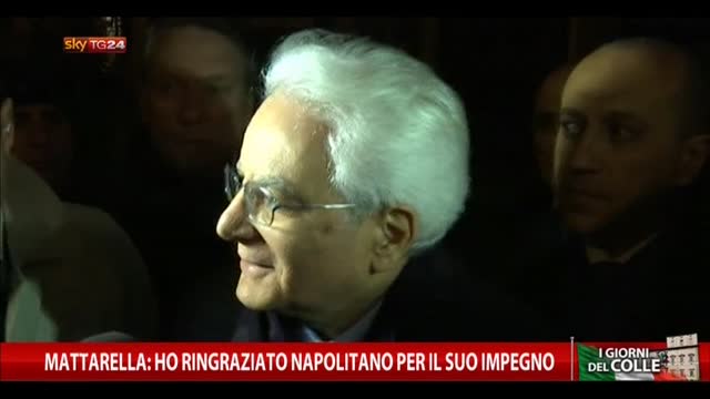 Mattarella: ho ringraziato Napolitano per il suo impegno