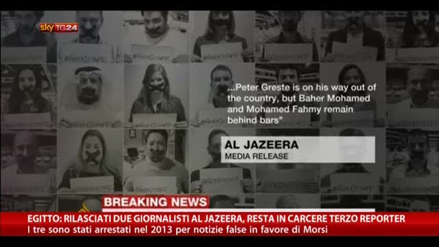 Egitto: rilasciati due su tre giornalisti di Al Jazeera