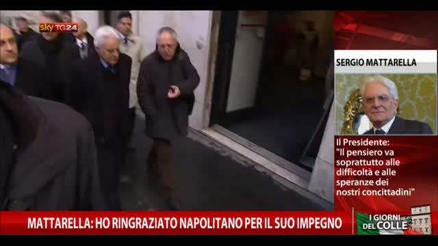 Mattarella: ho ringraziato Napolitano per il suo impegno