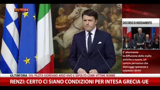 Renzi: certo ci siano condizioni per intesa Grecia-Ue