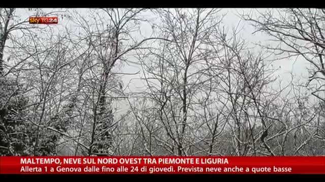 Maltempo, neve sul nord ovest tra Piemonte e Liguria