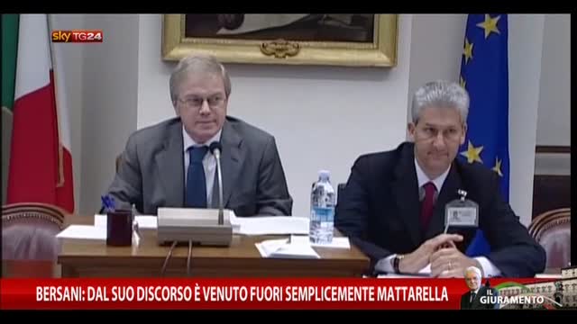Bersani: "Da suo discorso è emerso semplicemente Mattarella"