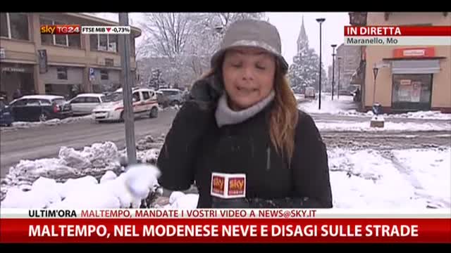 Maltempo, neve anche nel modenese
