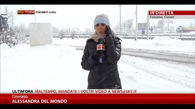 Disagi alla circolazione in Piemonte per abbondanti nevicate