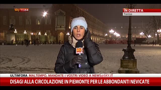 Disagi alla circolazione in Piemonte per abbondanti nevicate