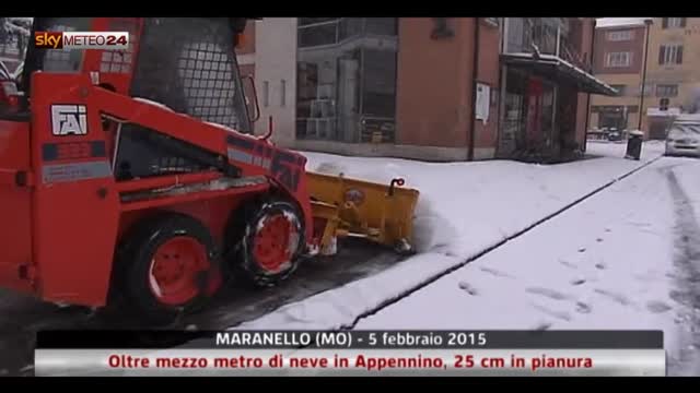 Oltre mezzo metro di neve in Appennino, 25 cm in pianura